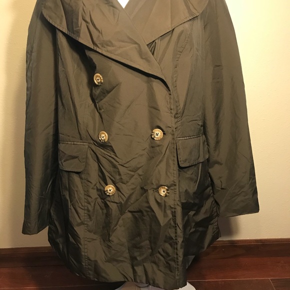 Covington Button Up 16-18Wide Button Up Brown Coat - Picture 2 of 7